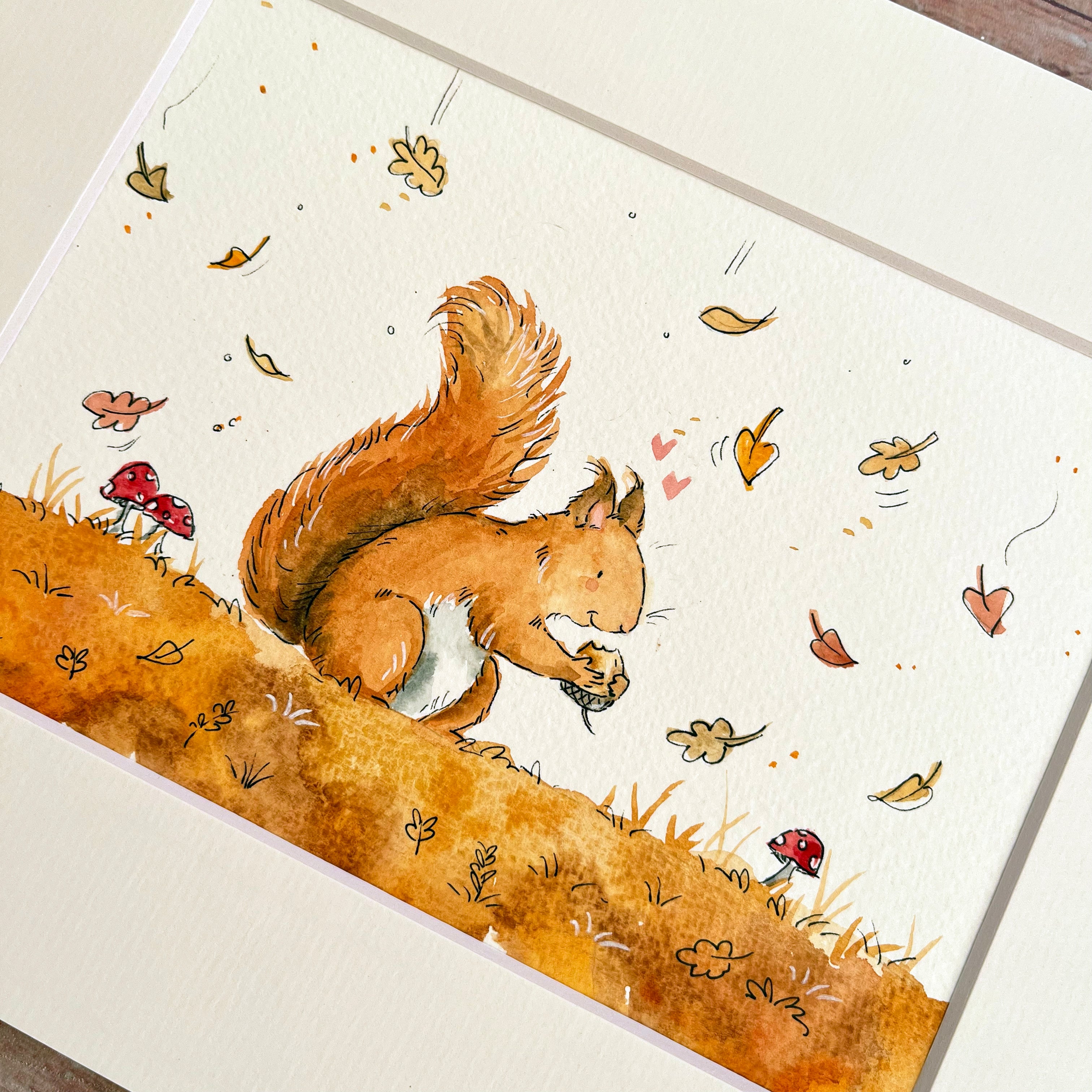 Stella the Squirrel' Original Artwork – Ellie Hooi Illustration