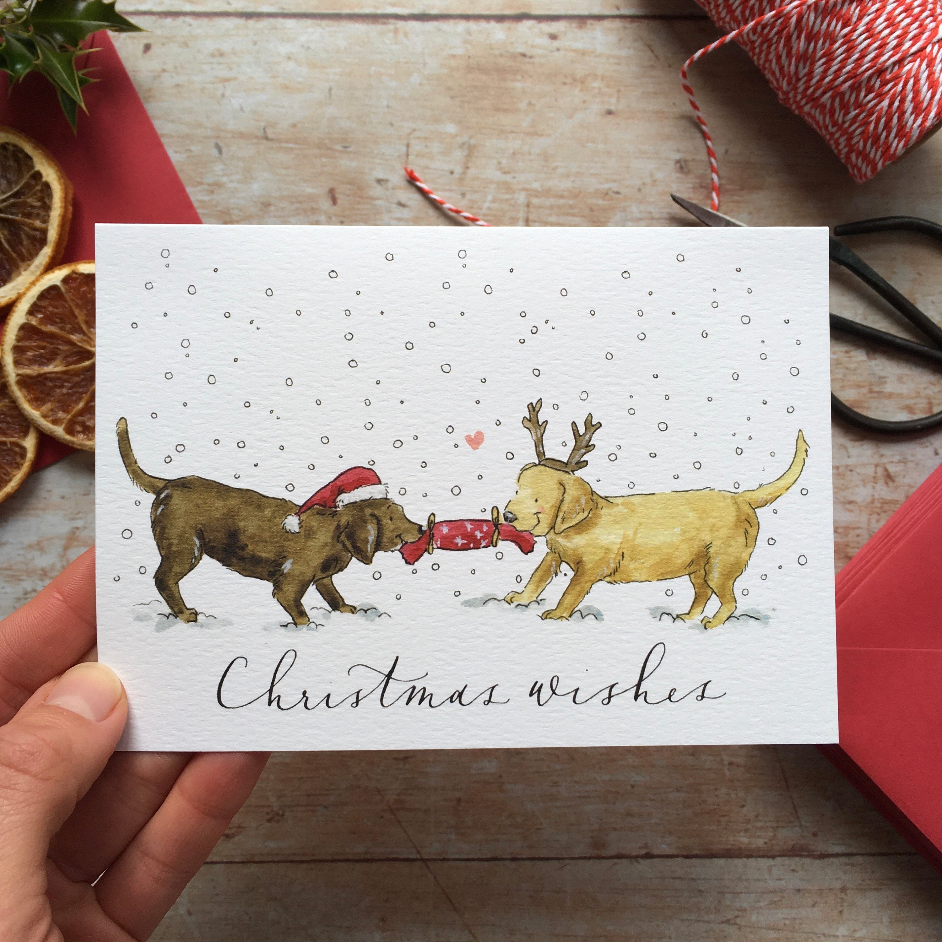Christmas Wishes Dog Card