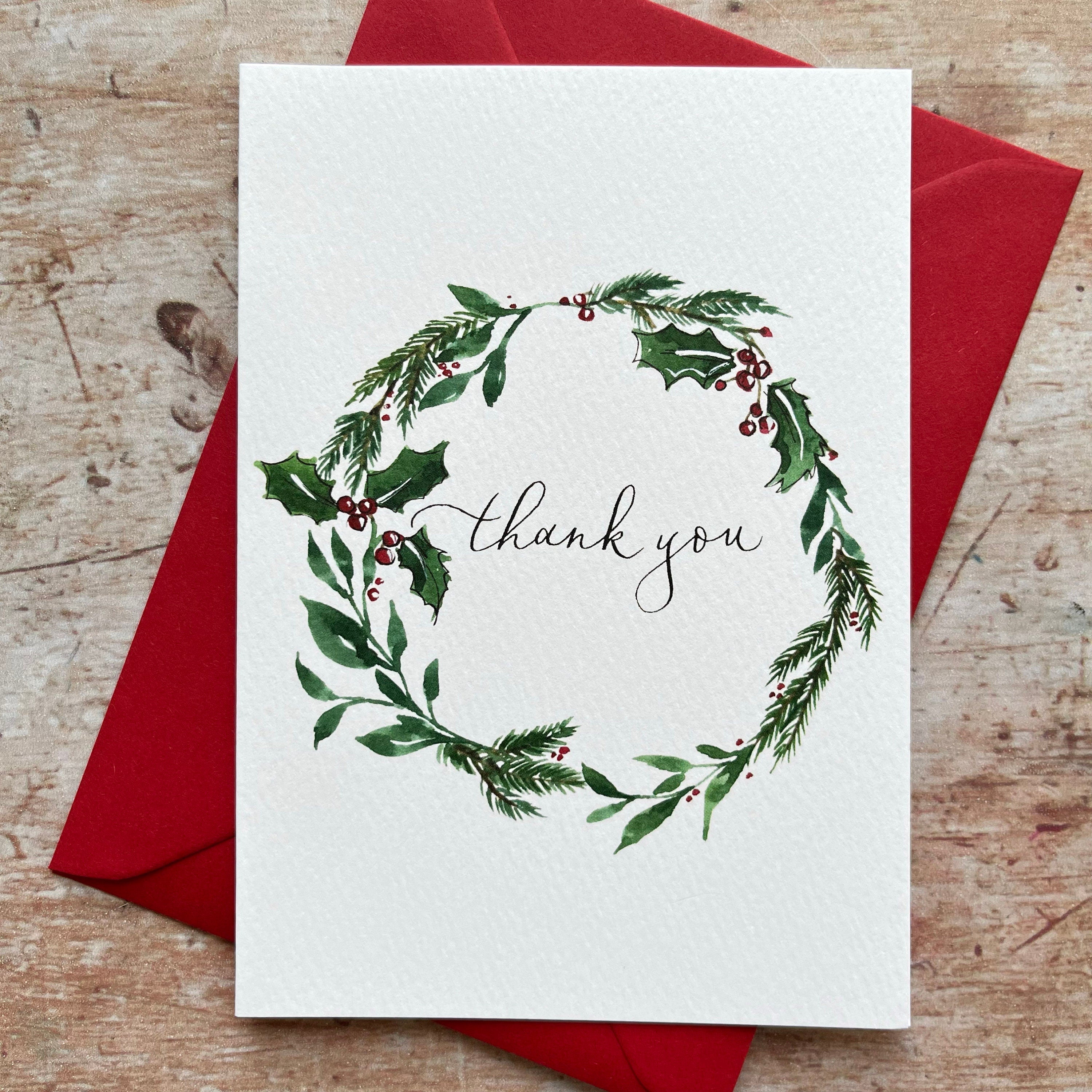 Christmas Wreath Winter Card