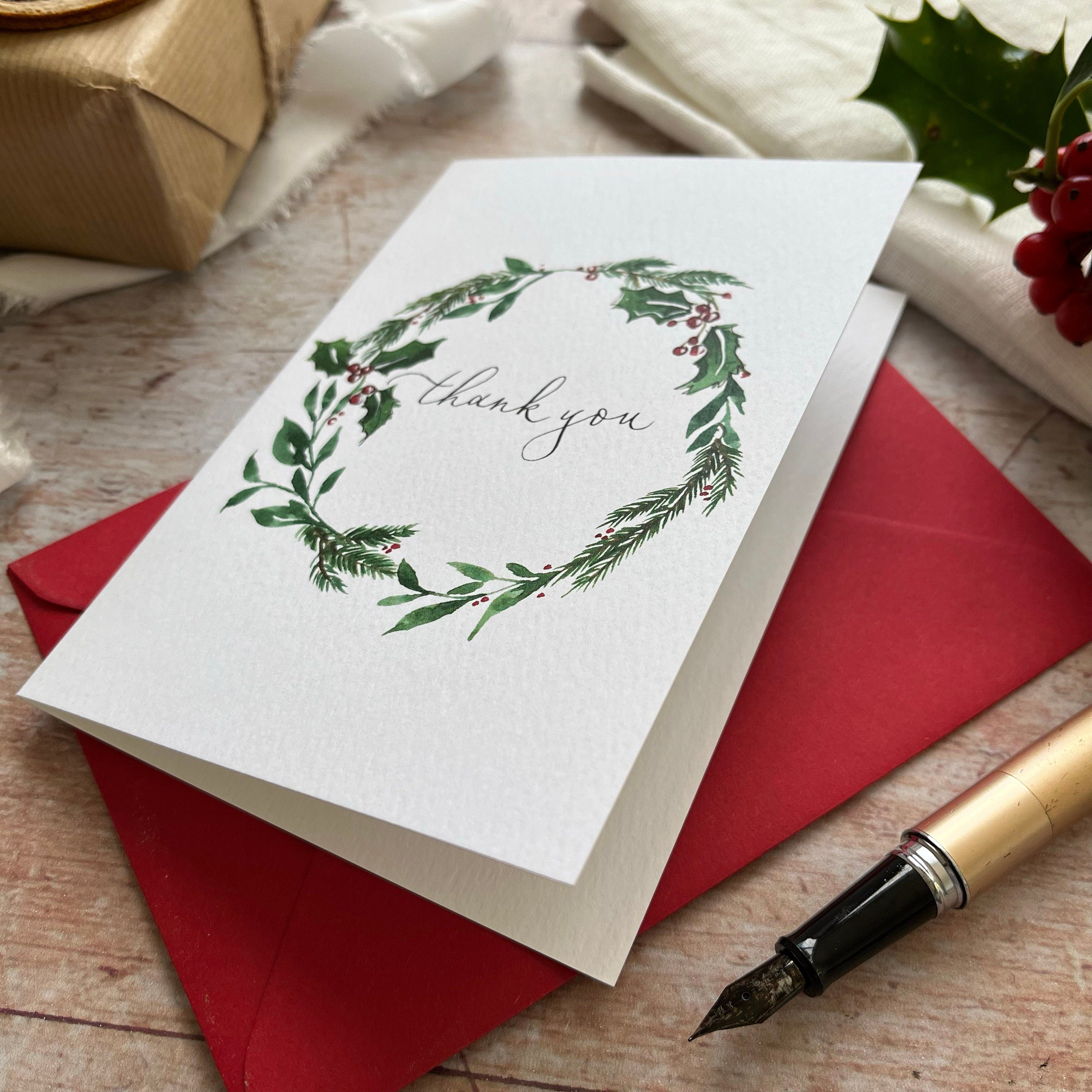 Christmas Wreath Winter Card