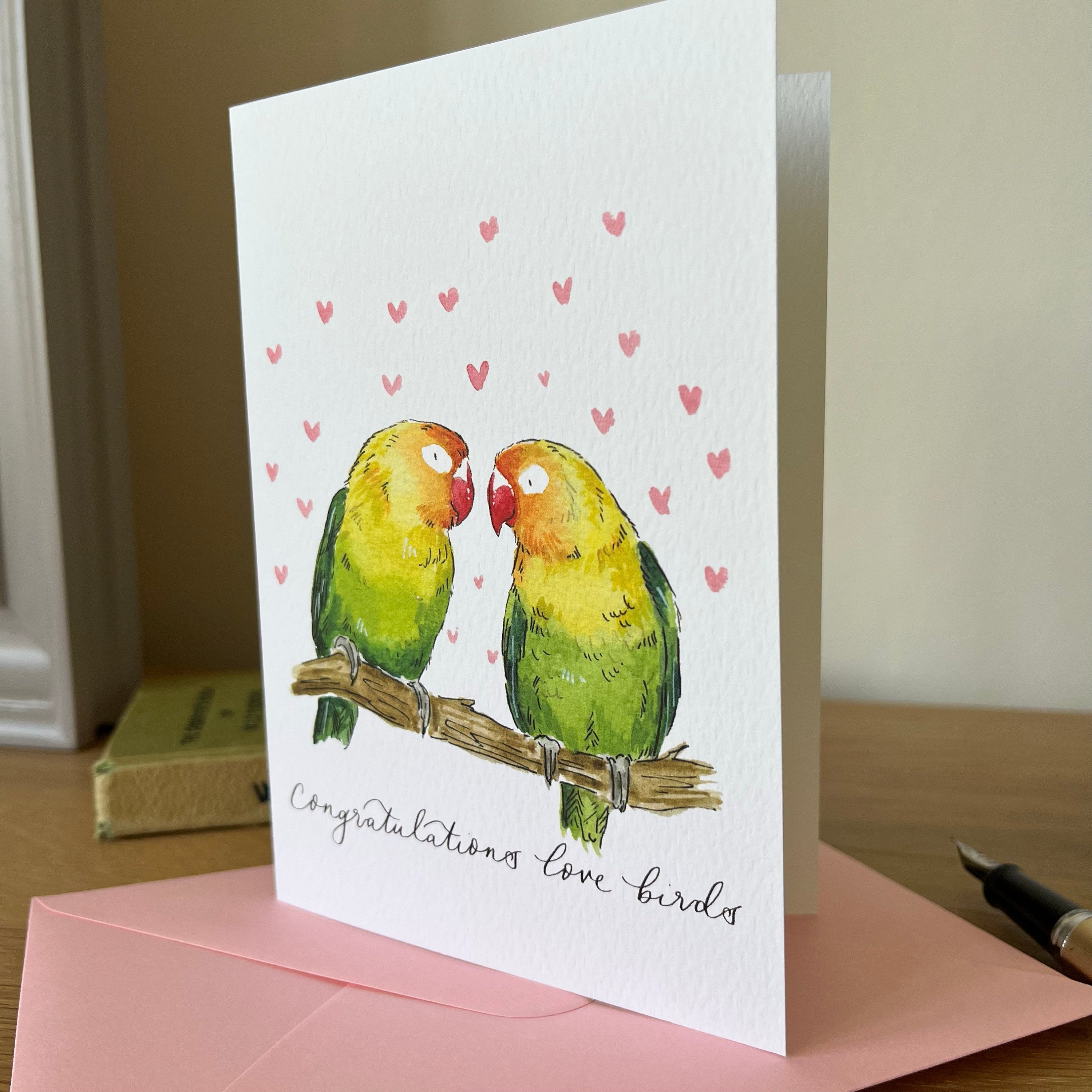 Congratulations Love Birds Card