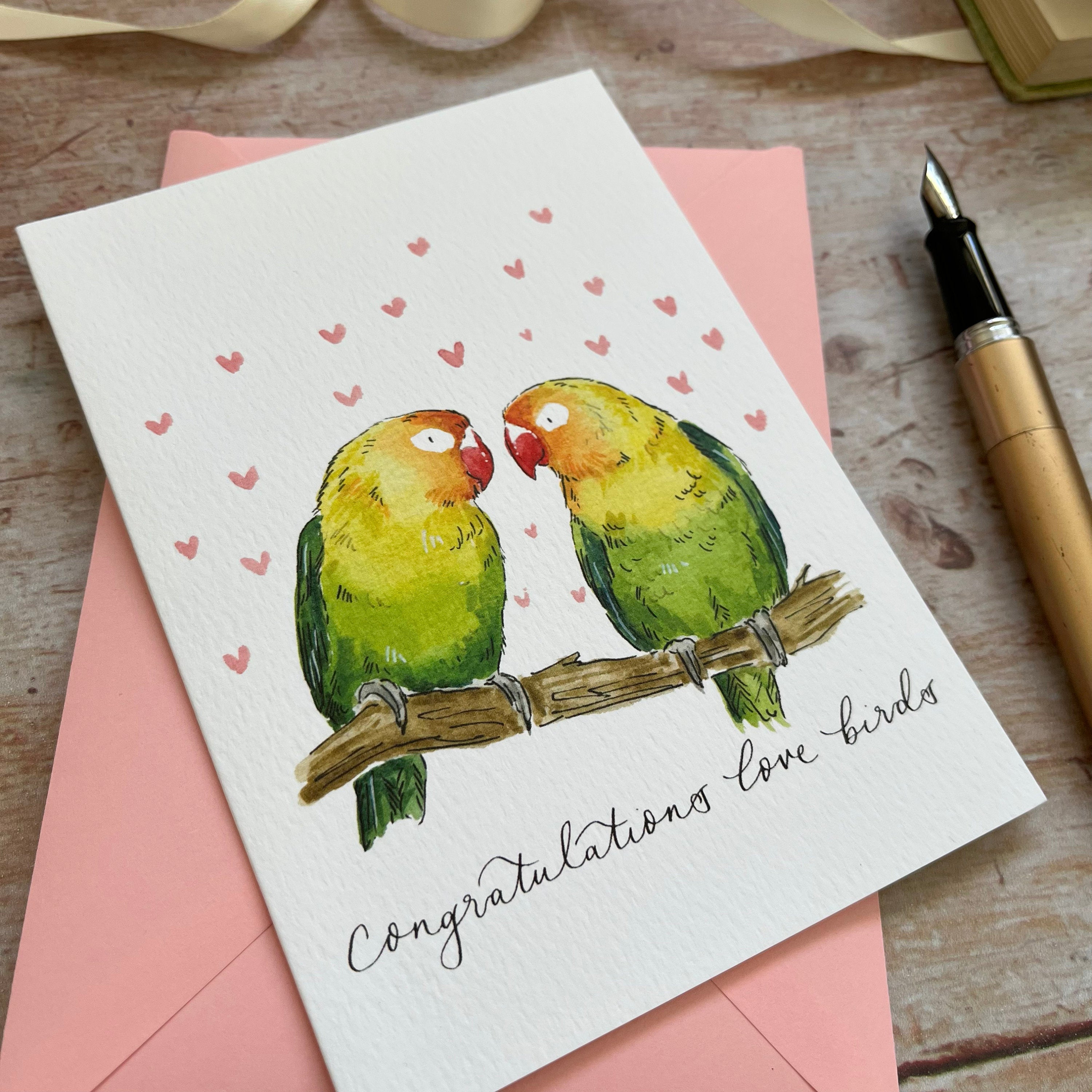 Congratulations Love Birds Card