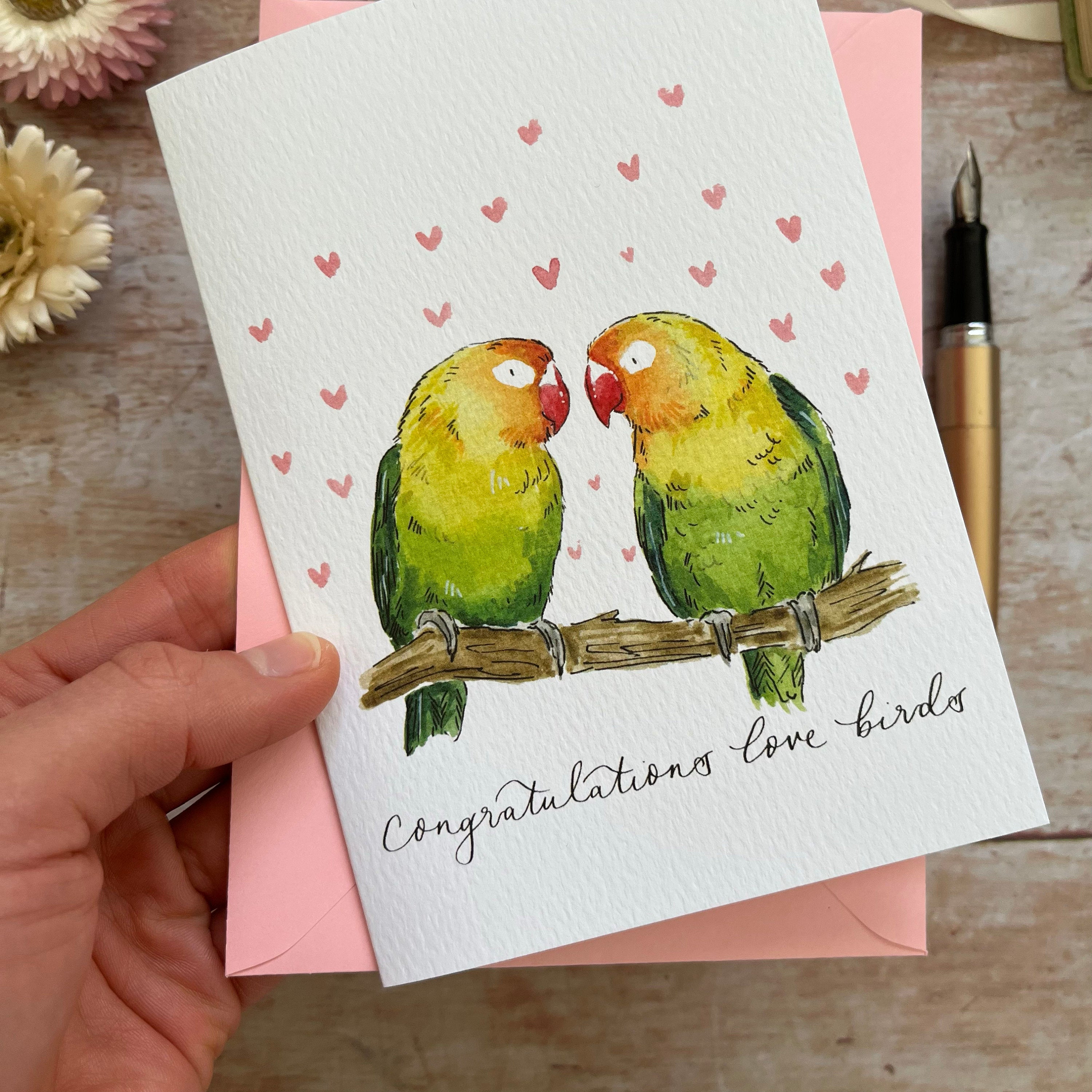 Congratulations Love Birds Card