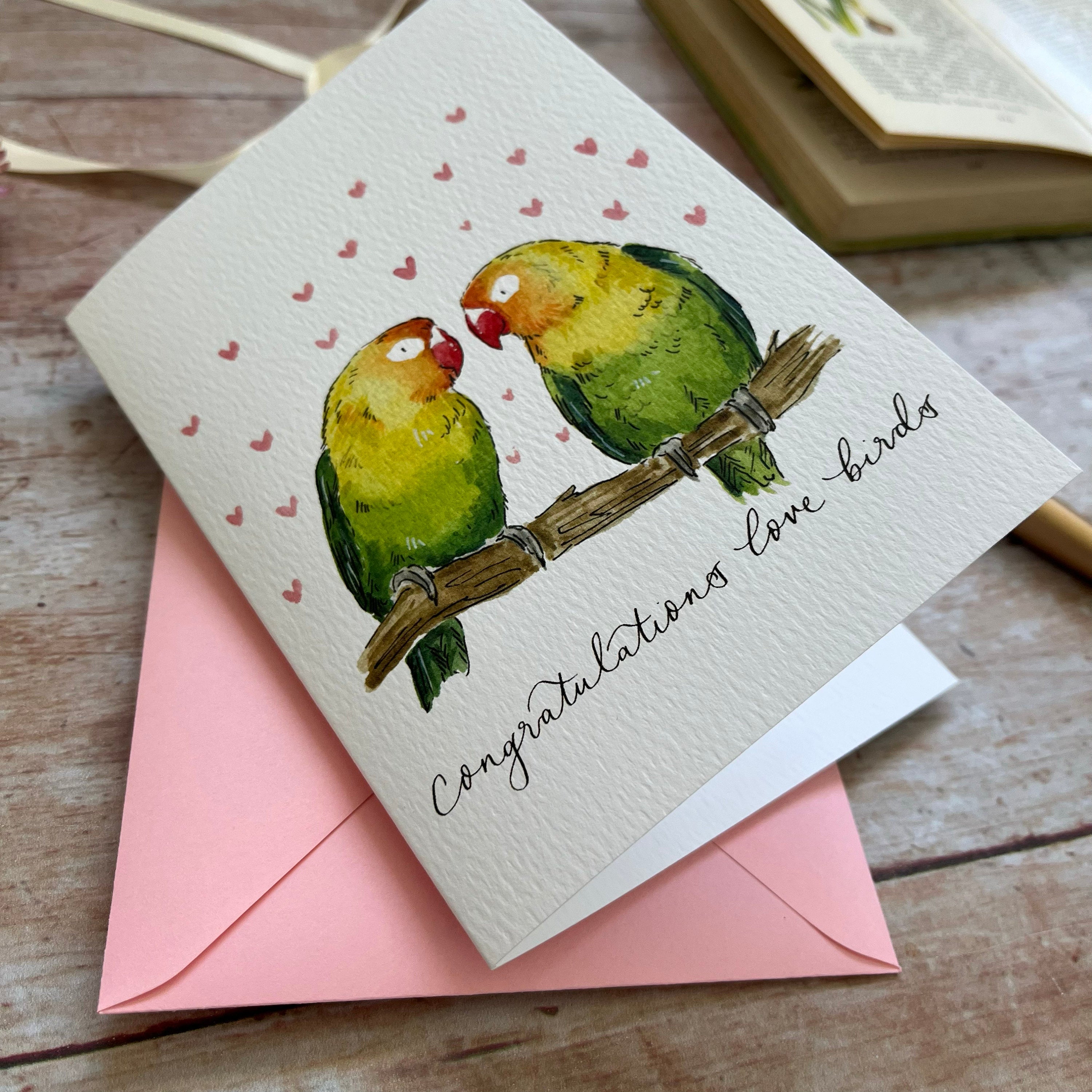 Congratulations Love Birds Card