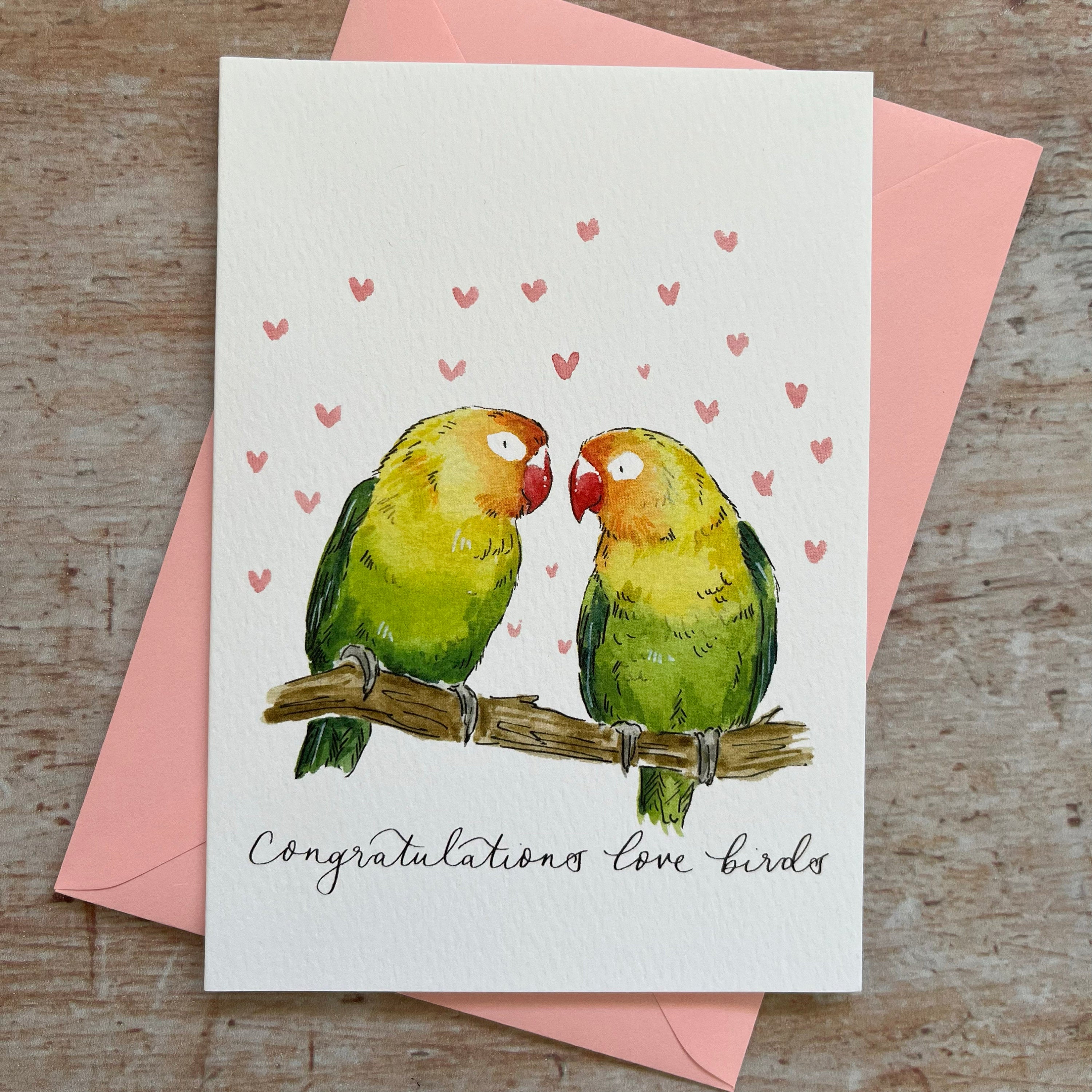 Congratulations Love Birds Card