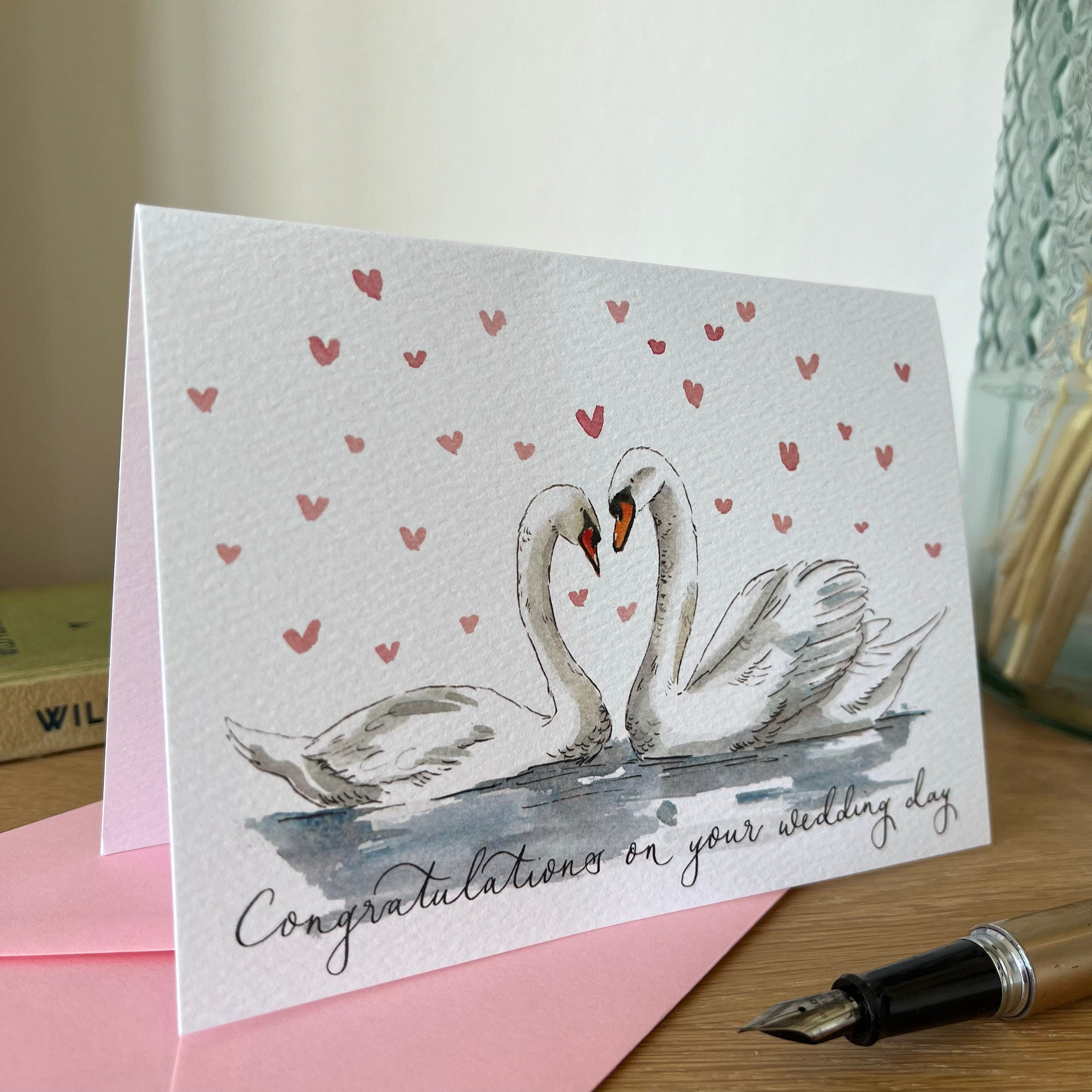 Congratulations on your Wedding Day Swan Card