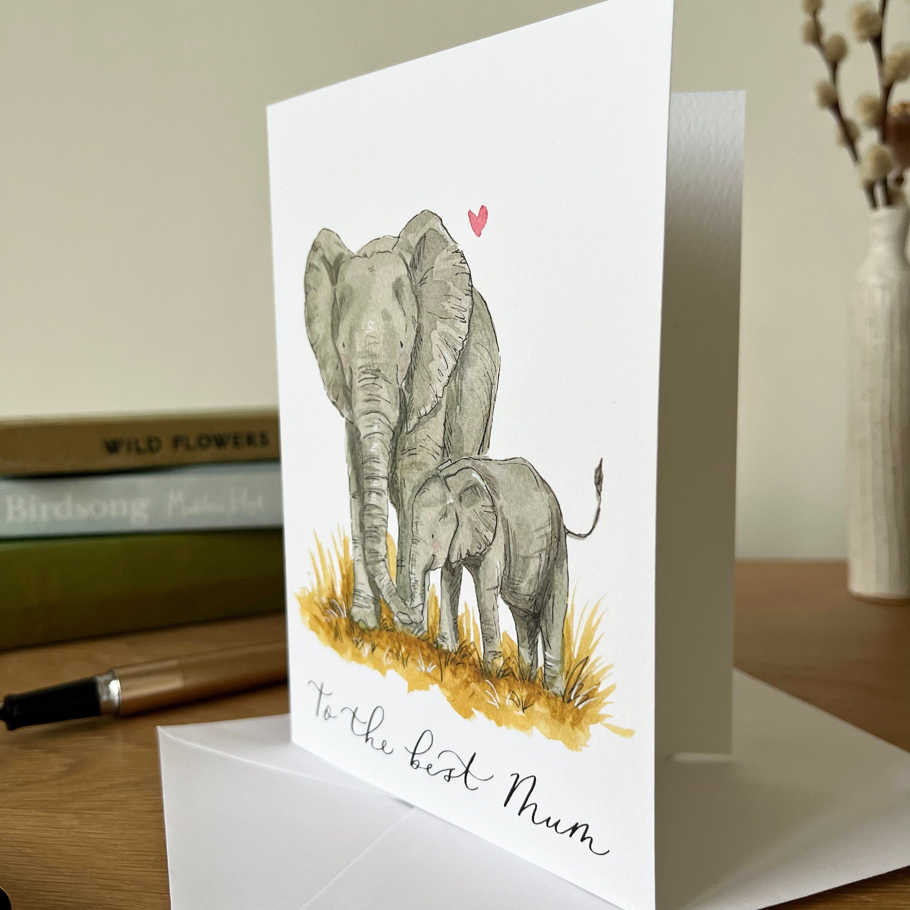 Elephant to the best mum card