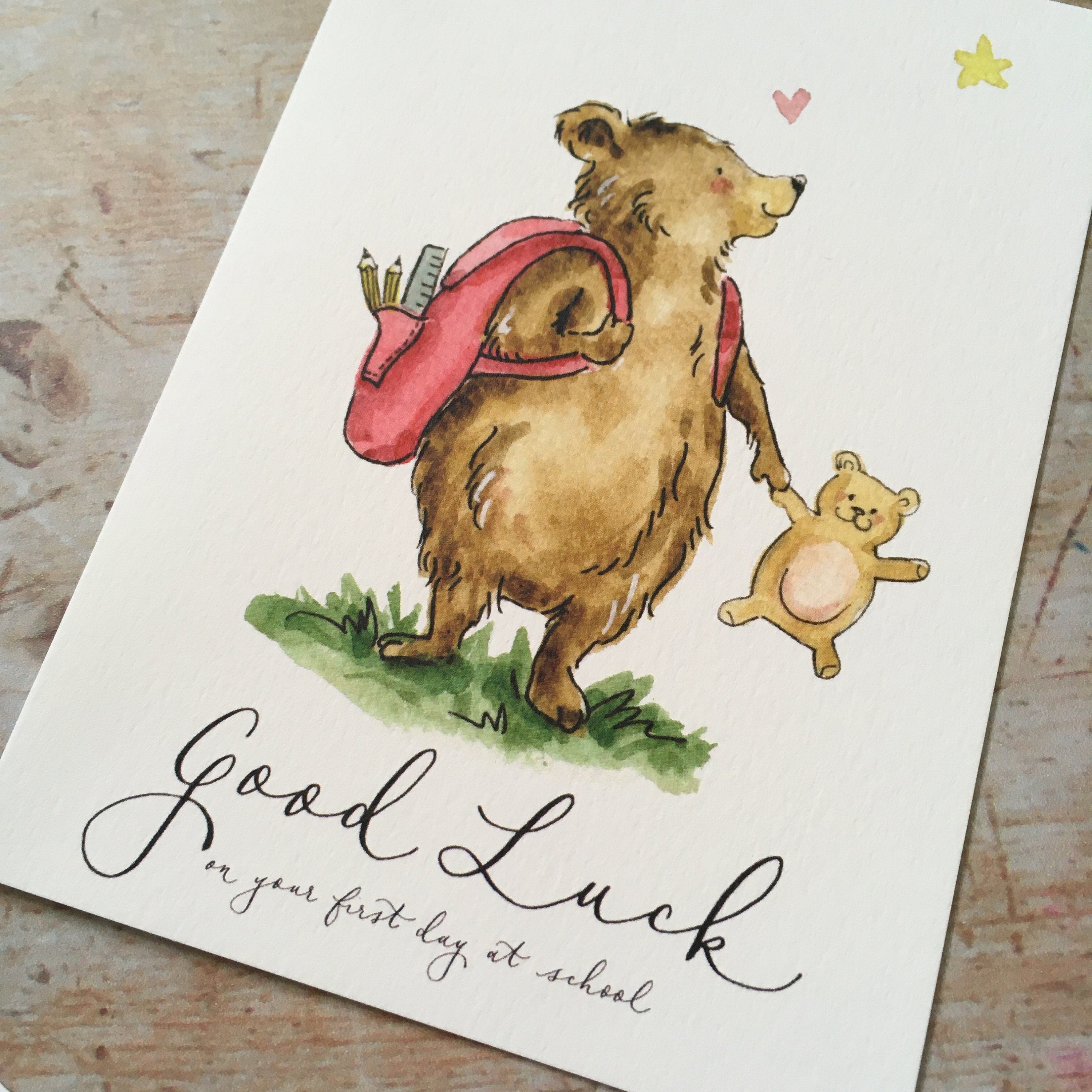 Good Luck on your First Day at School Card