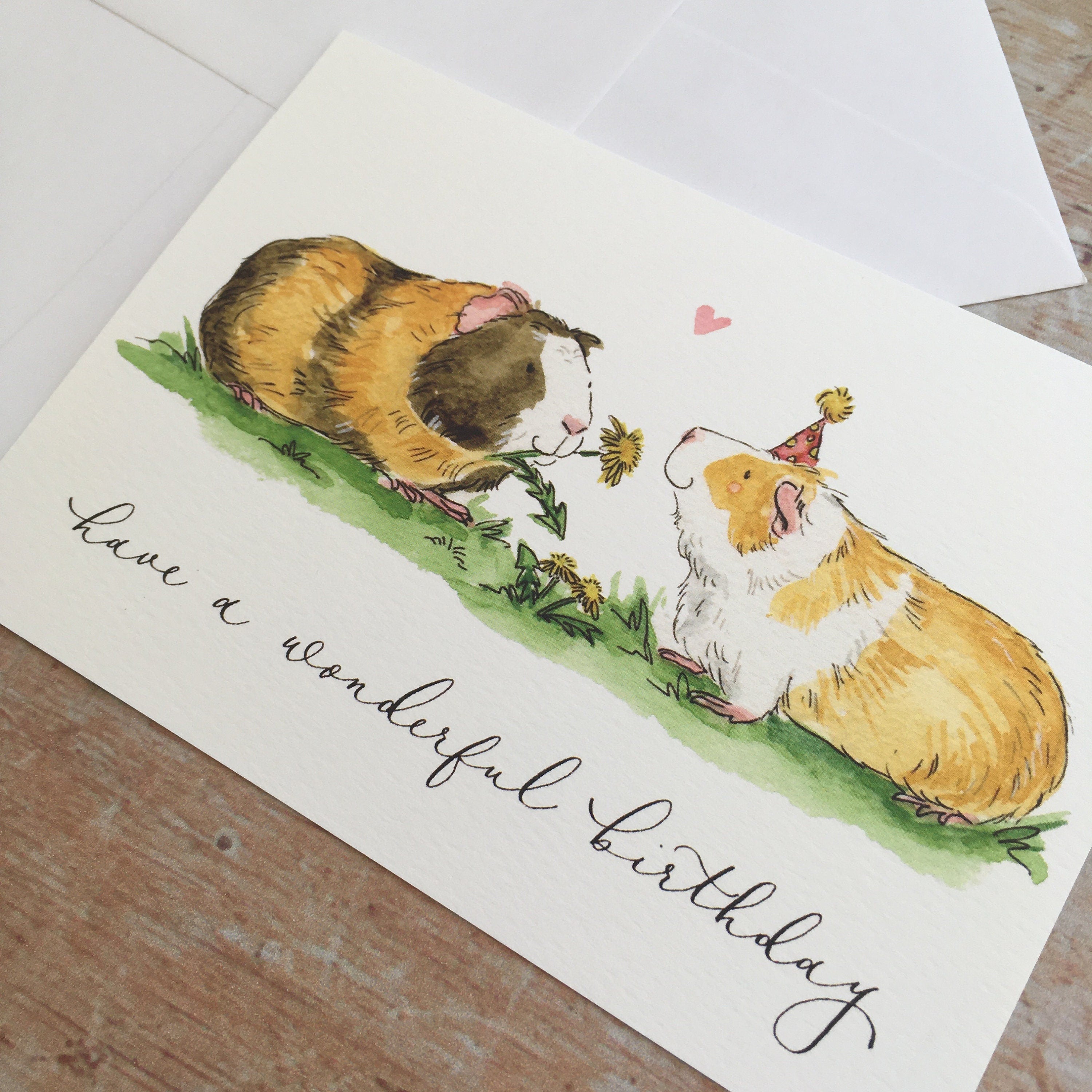 Guinea Pig Birthday Card