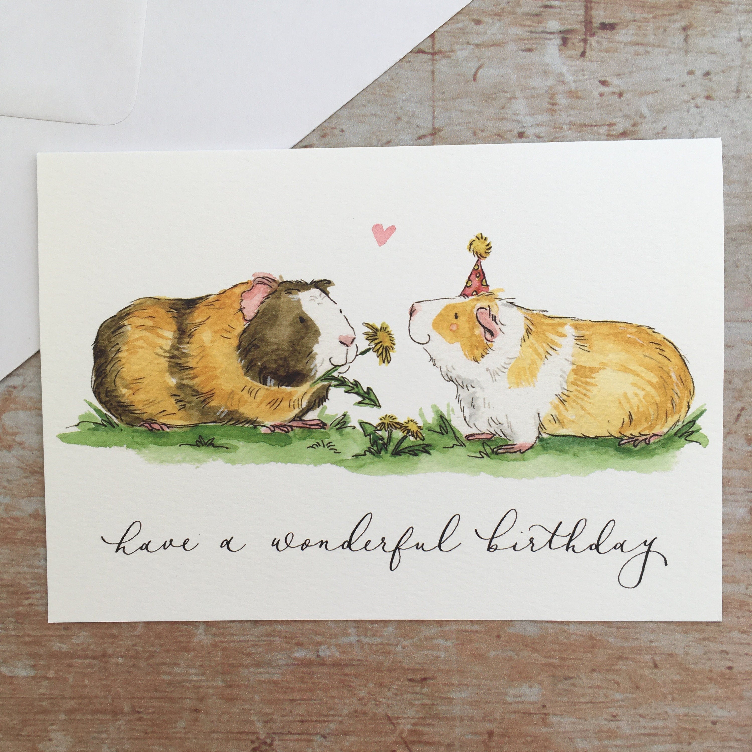 Guinea Pig Birthday Card