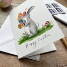 Happy Easter bunny & eggs card