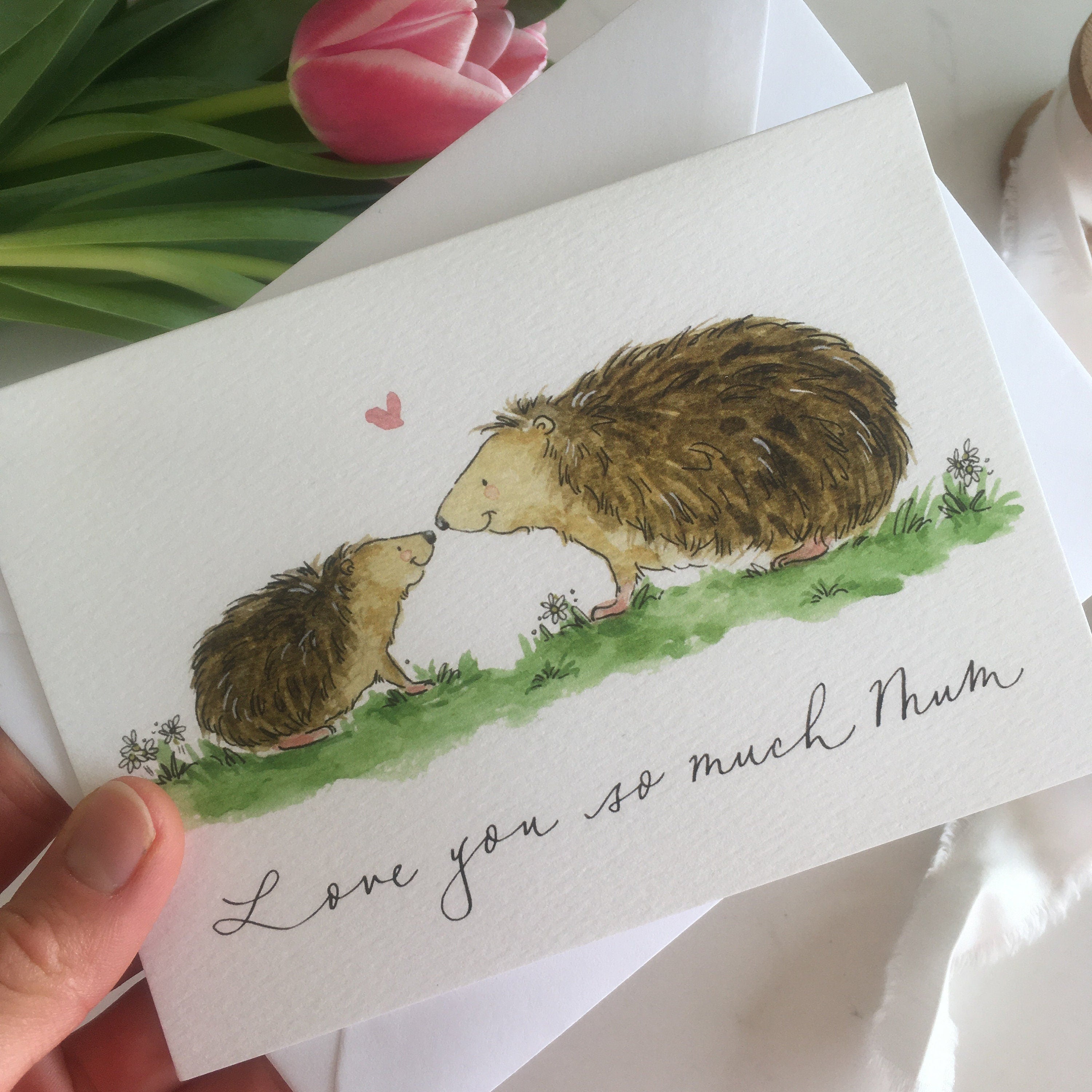 Hedgehog Mothers Day Card