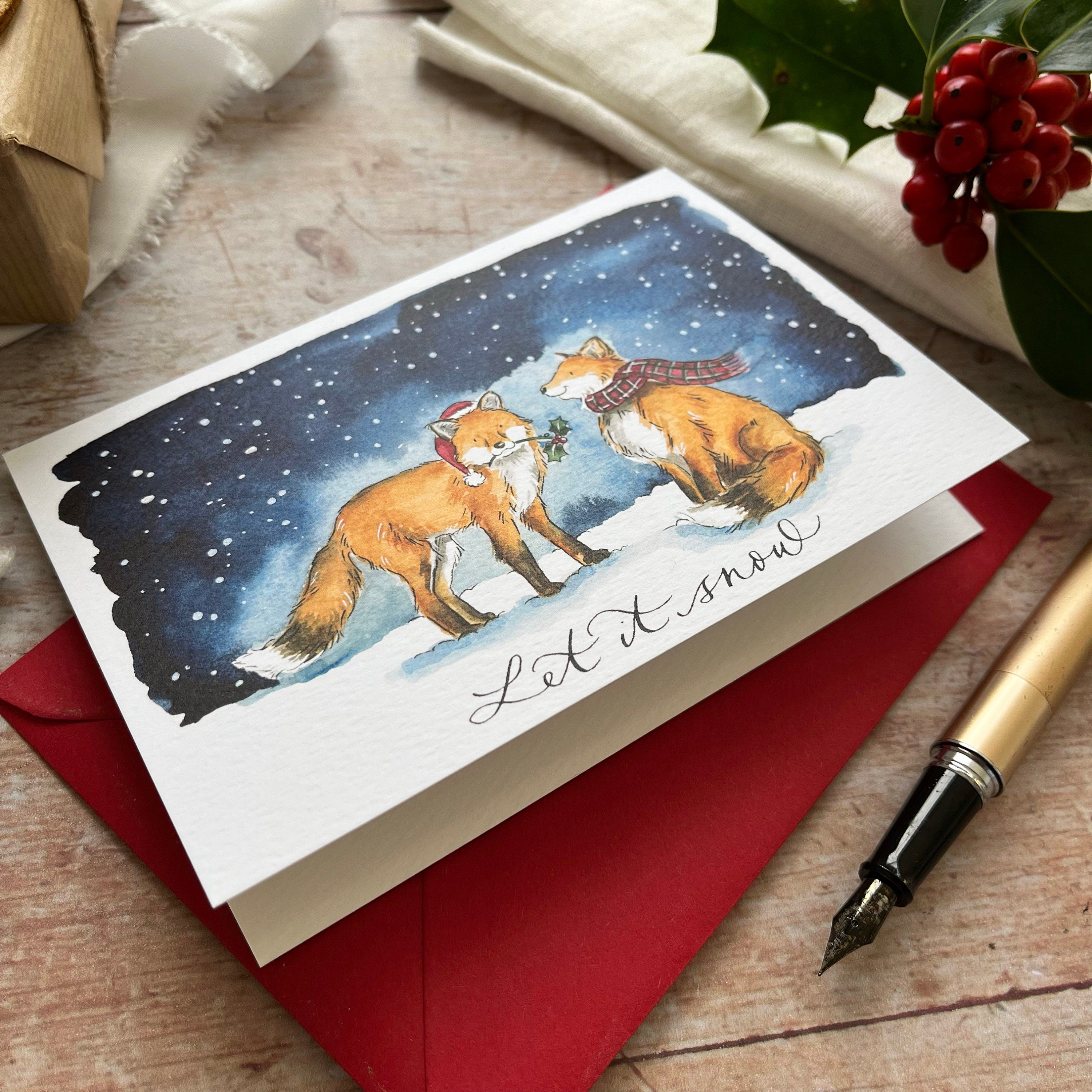 Let it Snow Fox Christmas Card