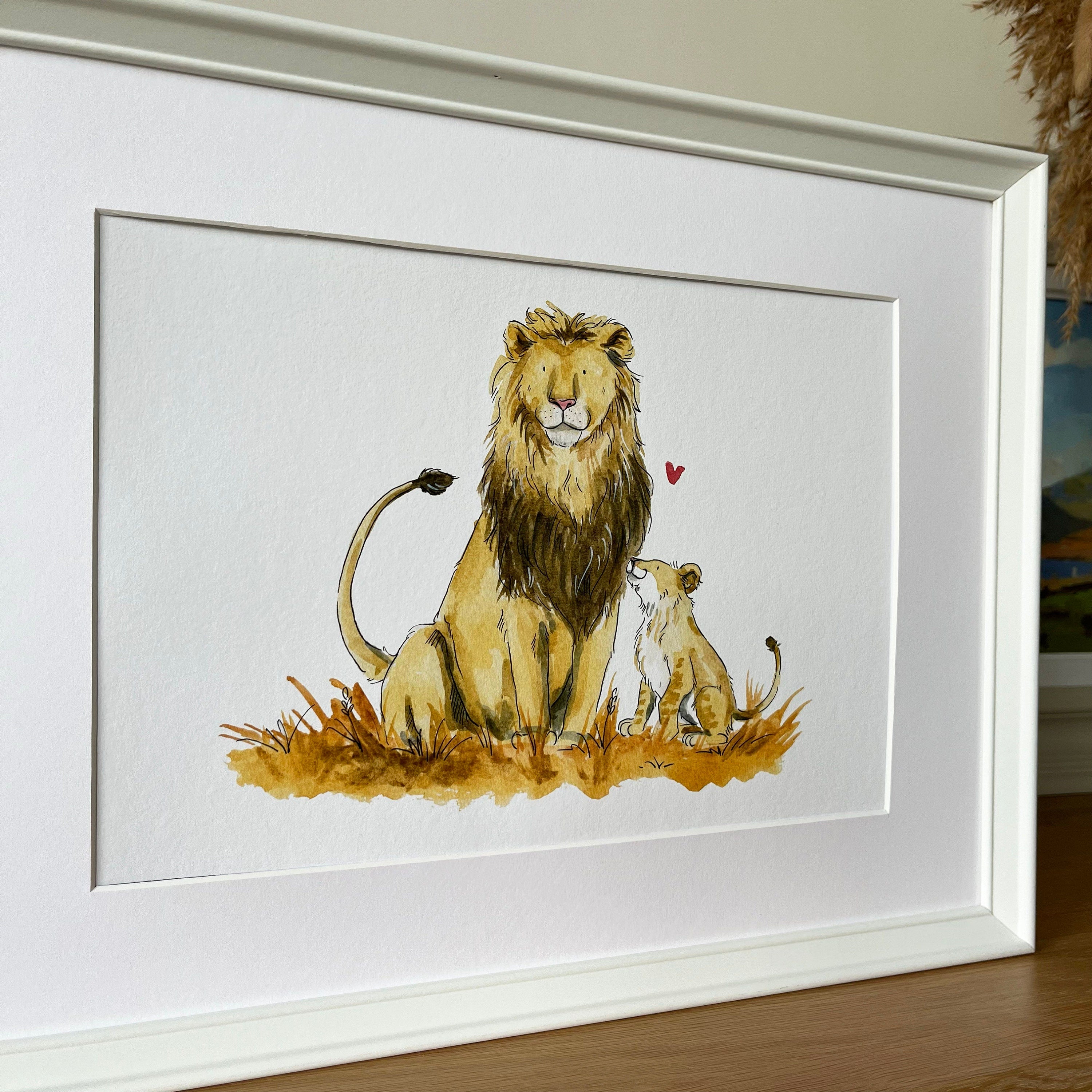 Lion Family Art Print