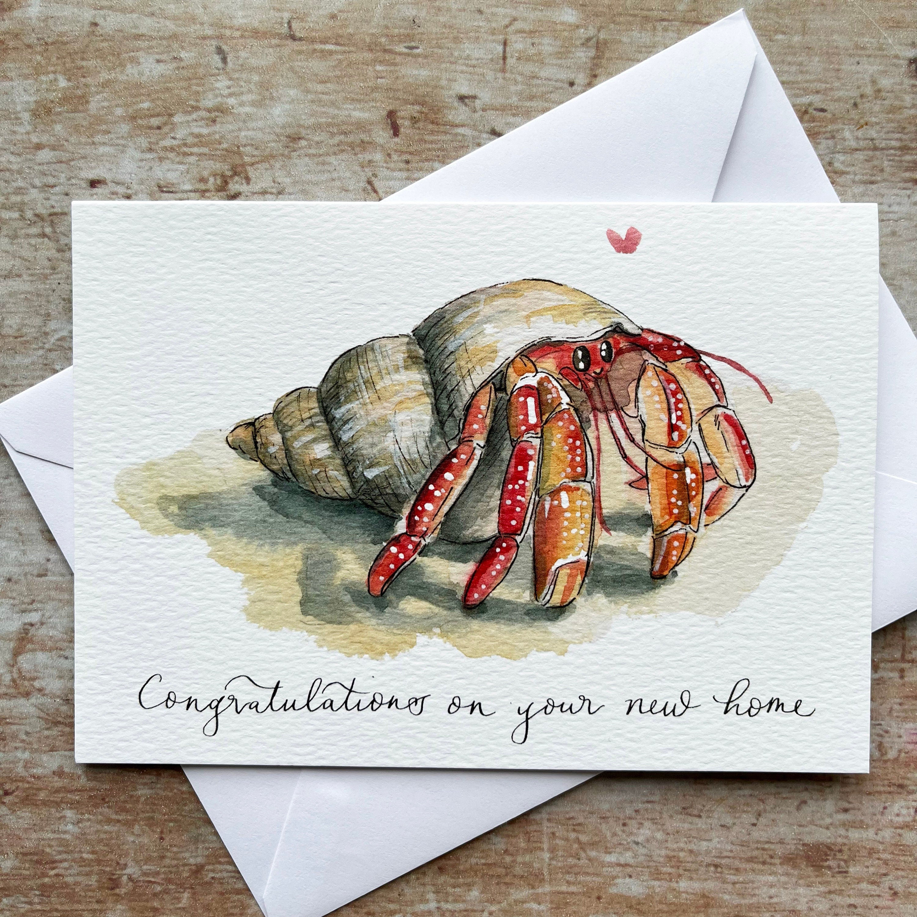 New Home Hermit Crab Card