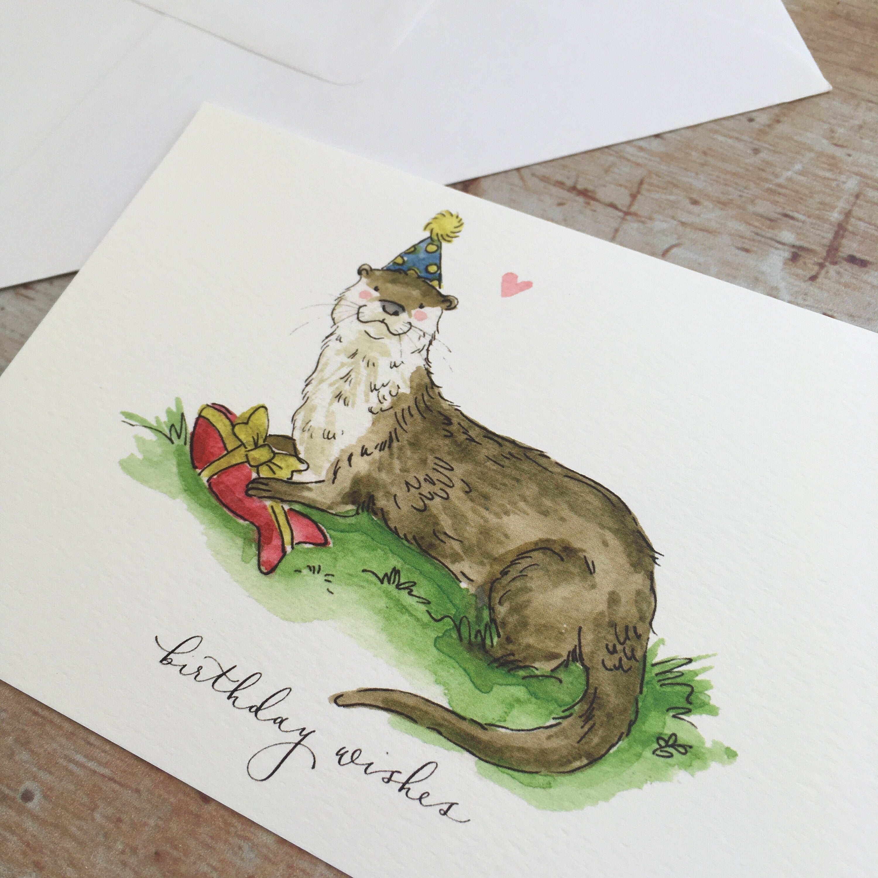 Otter Happy Birthday Card