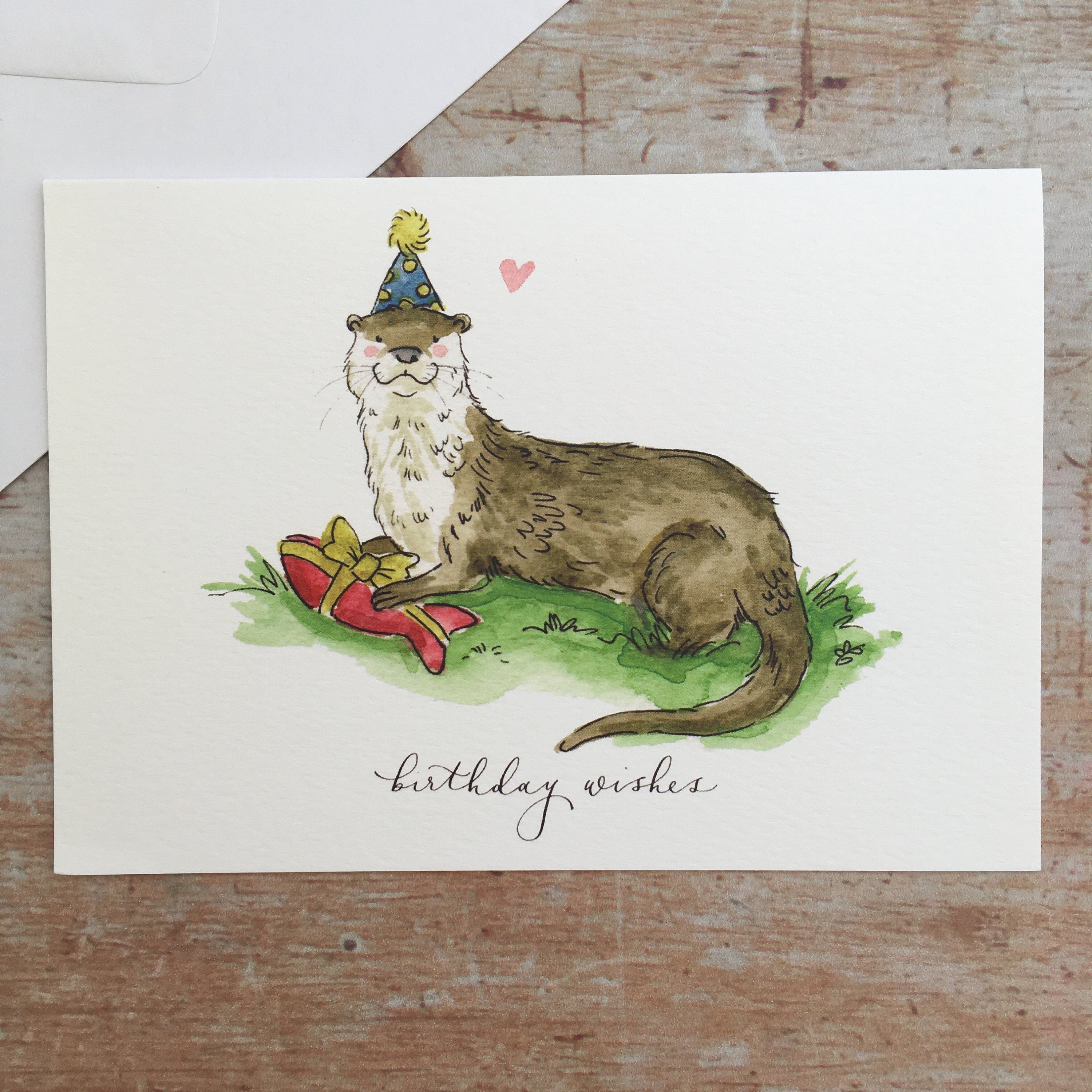 Otter Happy Birthday Card