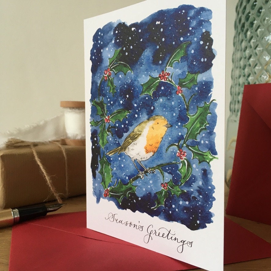 Season's Greetings Robin Card