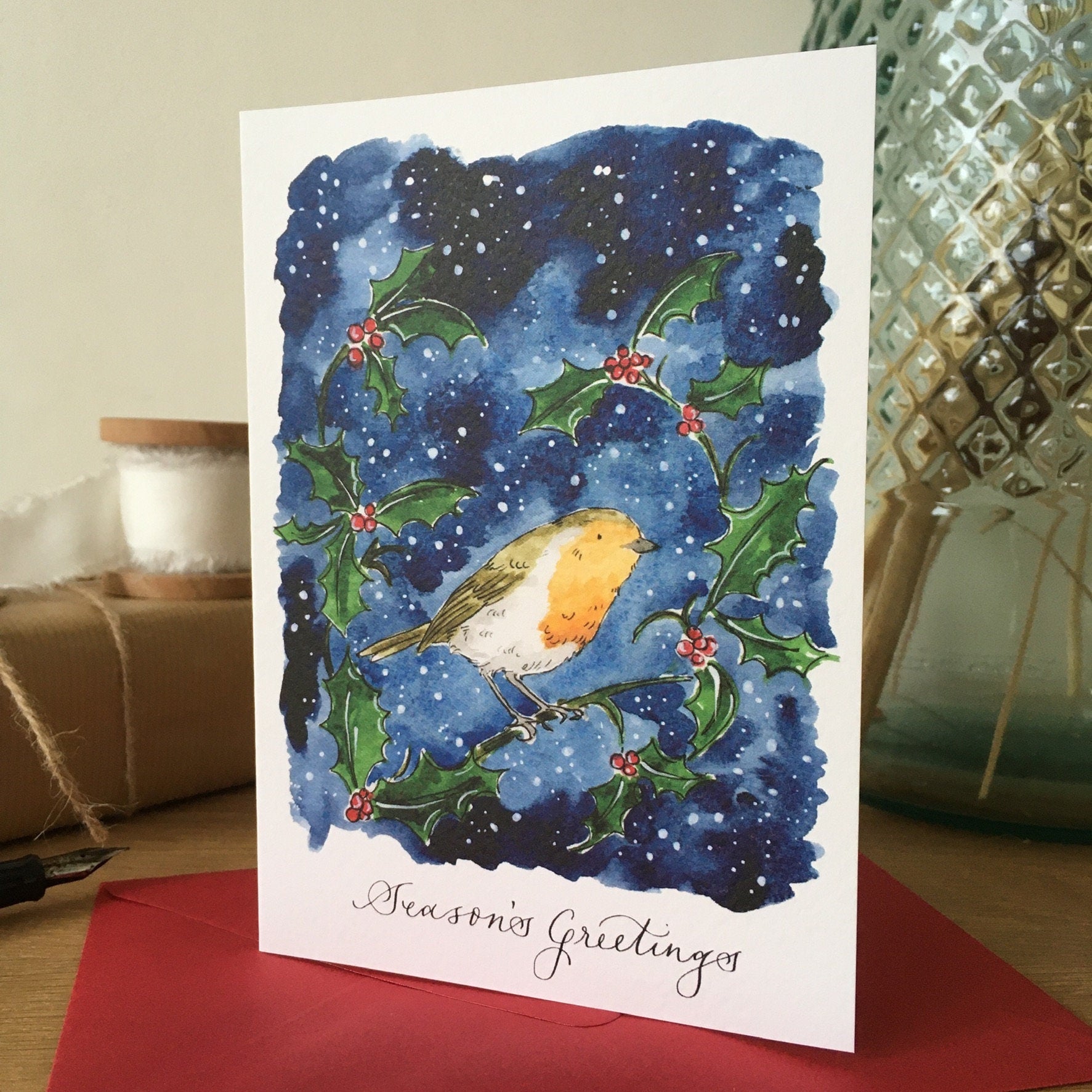 Season's Greetings Robin Card