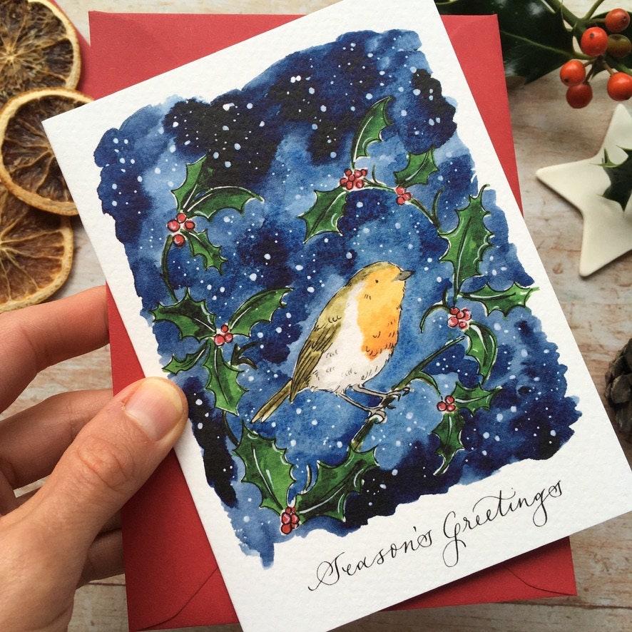 Season's Greetings Robin Card