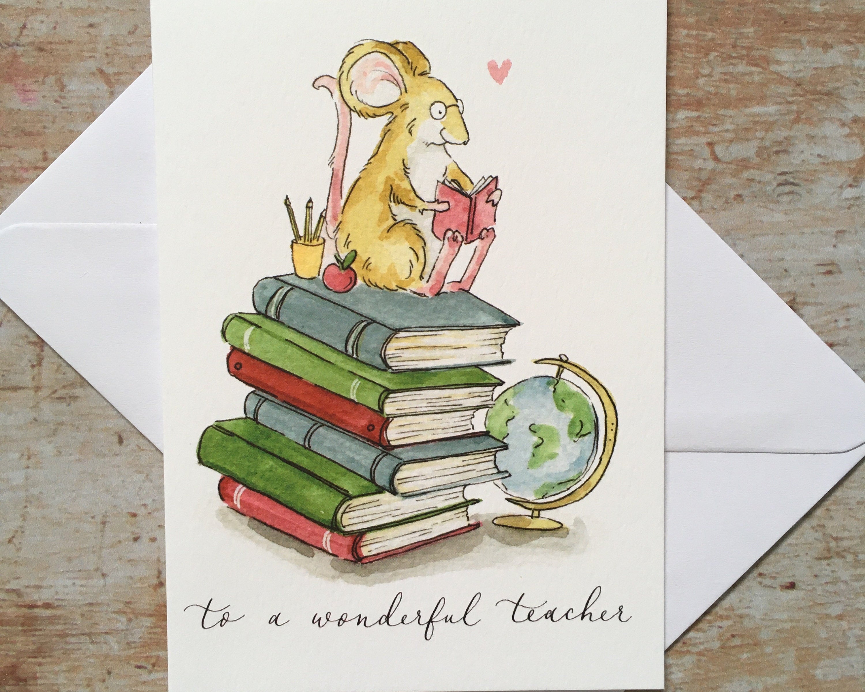 To a Wonderful Teacher Thank You Card