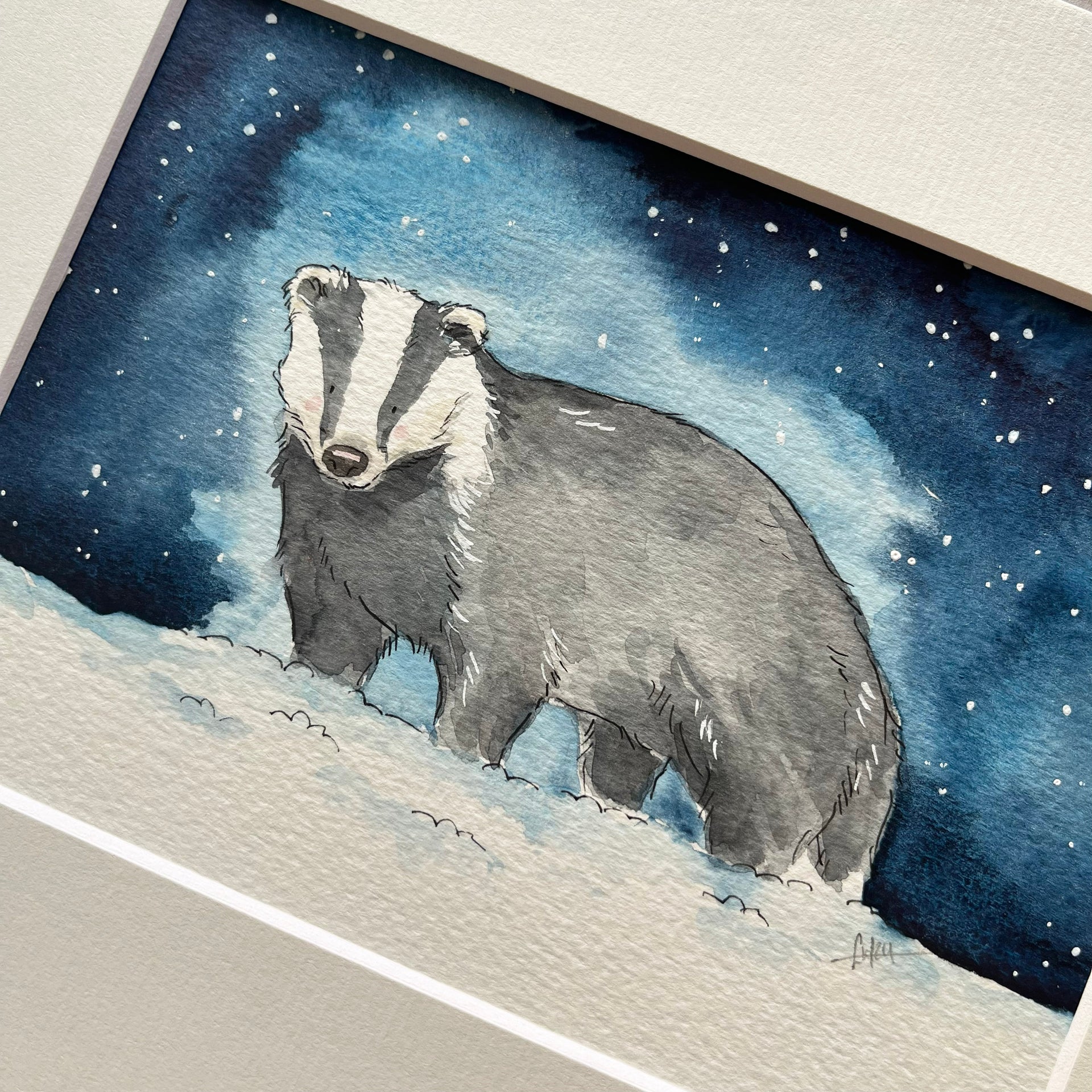 'Bernie' the Badger Original Artwork