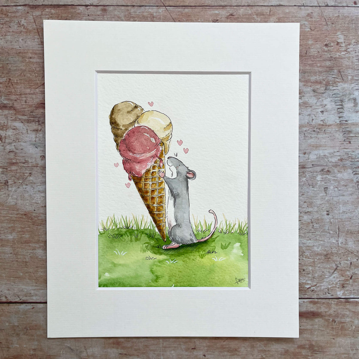 'Mila' the Mouse - scoop ice cream Original Artwork – Ellie Hooi ...