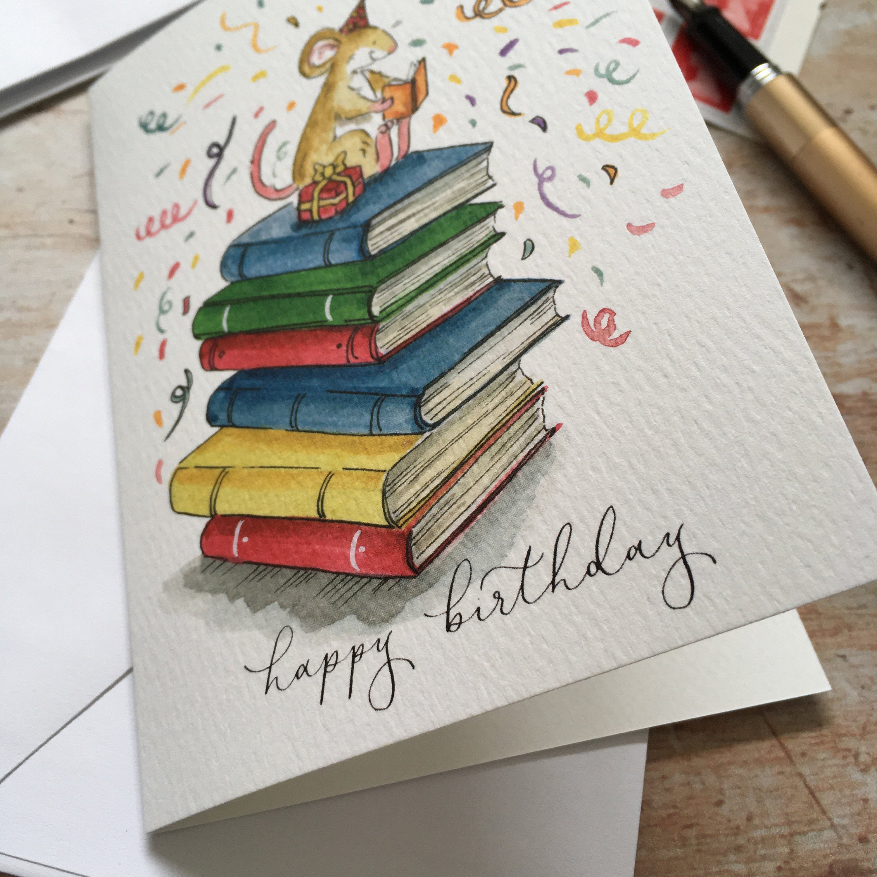 Book Lovers Birthday Card