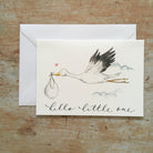 Hello little one new baby card